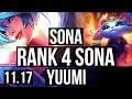 SONA & Samira vs YUUMI & Ezreal (SUPPORT) | Rank 4 Sona, 8/3/23, 400+ games | BR Challenger | v11.17