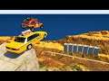 Vehicles Are Jumping Into The Valley - BeamNG drive Jump Crash Test