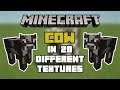 Minecraft Cow in 20 Different Textures
