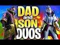 My 10-Year-Old Son Gets So SALTY When He Dies - Dad And Son Duos In Fortnite (Catalyst & Drift Duos)