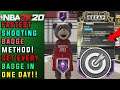 FASTEST/EASIEST METHODS TO GET SHOOTING BADGE IN NBA 2K20! AFTER PATCH 10