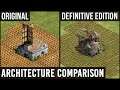 AoE2 Architecture Comparison: Feudal & Castle Age (Original vs Definitive Edition)