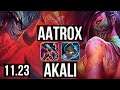 AATROX vs AKALI (TOP) | 300+ games, 2/1/3 | BR Master | 11.23