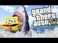 SPONGEBOB GETS ATTACKED BY A SHARK MOD (GTA 5 PC Mods Gameplay)