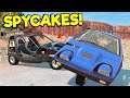 Spycakes & I Tried to do EXTREME Canyon Jumps in the NEW Car in BeamNG Drive!