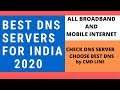 Best DNS SERVERS for India 2020