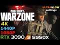 Call Of Duty Warzone | RTX 3090 | 4K | 1440P | 1080P | 5950X | Ultra & Low settings