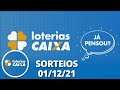 Loterias CAIXA: Mega Sena, Quina, Super Sete e mais 01/12/2021