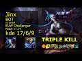 Jinx ADC & Rakan vs Ezreal & Bard - EUW Challenger 17/6/9 Patch 11.14 Gameplay