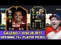 Opening 10x 75+ Player Pick SBC Packs & Galeno Review (Vinicius Jr Jr) TOTGS SBC - FIFA 22 FUT