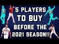 5 BASEBALL PLAYERS TO BUY BEFORE THE 2021 SEASON!! || SPORTS CARD INVESTING