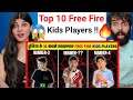 दुनिया के 10 सबसे खतरनाक Free Fire Kids Players | Top 10 Fastest Kids Players Of Free Fire