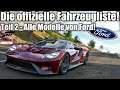 Forza Horizon 5 - Die offizielle Fahrzeugliste - Alle Modelle von FORD | Teil 2 der Car List!