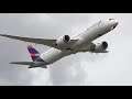 Qatar A380 Landing, Latam & United 787 & Emirates A380 Take Off - Sydney Airport
