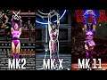 Evolution of Mileena "Dual Sai" Victory Pose - Mortal Kombat