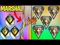 3 Radiant Marshal VS 5 Bronze Players! - Who Wins?