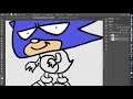 Coloring Sanic duh Hedgehog in 1 Minute