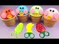 DIY How to Make Little Ducks in Ice Cream Cups with Playdoh + Boo Boo Song Nursery Rhymes for Kids