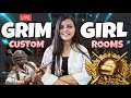 🔴 [Facecam LIVE] PUBG Custom Rooms WITH SUBSCRIBERS | GRIM GIRL | ROAD TO 5K