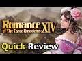 Romance of The Three Kingdoms XIV (Quick Review) [PC]
