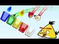 Angry Birds Drink Water 2 - TAKE RAINBOW WATER FOR ALL DIFFERENT COLOR ANGRY BIRDS!