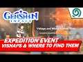 Vishaps and Where to Find Them - Expedition Event | Genshin Impact | PC Gameplay