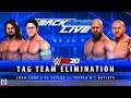WWE 2K20 Tag Team Elimination Match Gameplay - John Cena AJ Styles vs Triple H Batista