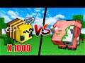Minecraft BEES VS ZOGLING 😱 Who will win? (Minecraft stories) #shorts