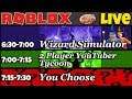 🔴 Roblox Live Wizard Simulator 🧙‍♂️  FREE GIVEAWAY At 50 LIKES