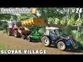 Planting potatoes, sowing grass, weed control | Slovak Village | Farming simulator 19 | ep #24