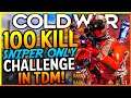 COLD WAR: 1 MAN GETS ALL 100 KILLS SNIPER ONLY IN TEAM DEATHMATCH! (Cold War One Man Army Challenge)