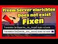 Fivem Server einrichten # 129 // Does not exist Fixen // Tutorial Deutsch