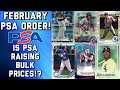 PSA RAISING PRICES ON BULK SUBMISSIONS?! MY FEBRUARY PSA ORDER! || SPORTS CARD INVESTING