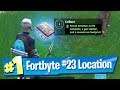 Fortnite Fortbyte #23 Location - Found between an RV campsite, a Gas Station and Monstrous Footprint