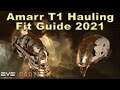 Industrial Hauler Fitting Guide 2021 for Alpha/Omega - Amarr T1 Sigil & Bestower - Eve Online