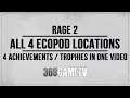 Rage 2 All 4 EcoPod Achievements / Trophies Locations Guide - 4 Achievements / Trophies in One Video