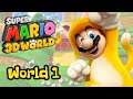 Super Mario 3D World - Walkthrough Part 1 - World 1 100% (Nintendo Switch Gameplay)