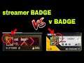 V - badge  vs  streamer - badge 😱 || only old players know this fact || garena free fire