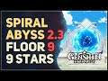 Spiral Abyss 2.3 Floor 9 Genshin Impact 9 Stars