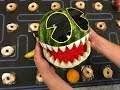 Monster Pacman Watermelon. Cardboard game. DIY
