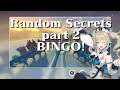 Genshin Impact - Random Secrets Part 2 Bingo!