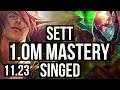 SETT vs SINGED (TOP) (DEFEAT) | 600+ games, 1.0M mastery | NA Master | 11.23