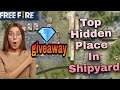 Secret place in shipyard || free fire