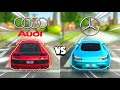 Extreme Car Driving Simulator | Audi R8 V10 PLUS VS Mercedes-Benz AMG GT | Drag Race