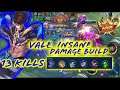 Vale insane one shot damage build | 2021 | Mlbb