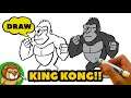How to Draw King Kong - Cute - Easy Step by Step