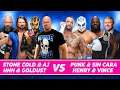 Stone Cold & Triple H & Goldust & AJ Styles vs. CM Punk & Mark Henry & Sin Cara & Vince McMahon