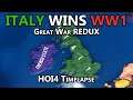 Italy WINS WW1 - HOI4 Great War Redux Timelapse