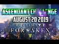 Ascendant Challenge August 20 2019 Solo Guide | Destiny 2 Forsaken | Taken Eggs & Lore Locations