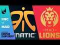 FNC vs MAD - LEC 2020 Spring Split Week 9 Day 1 - Fnatic vs MAD Lions